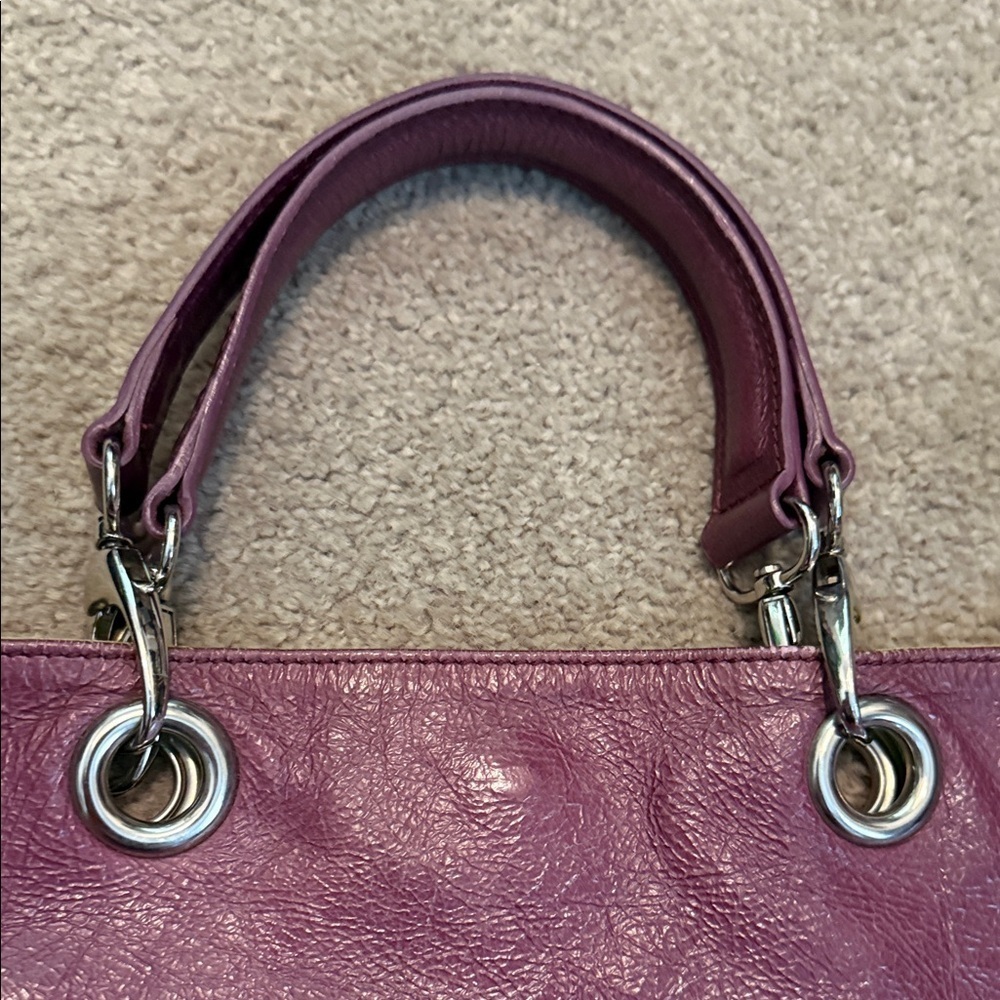 Maurizio Taiuti Rich Purple Leather Bag - Picture 4 of 11